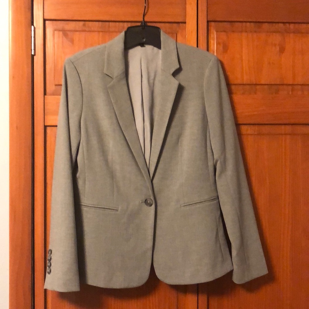 Express, light grey, single-button, blazer